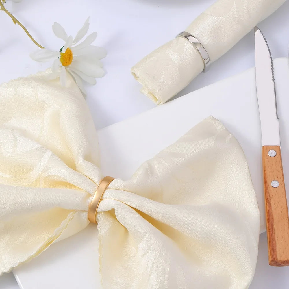 Lot de 12 ronds de serviette dorés pour décoration