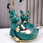 Statue bouledogue Ombre Interieur vue arrière