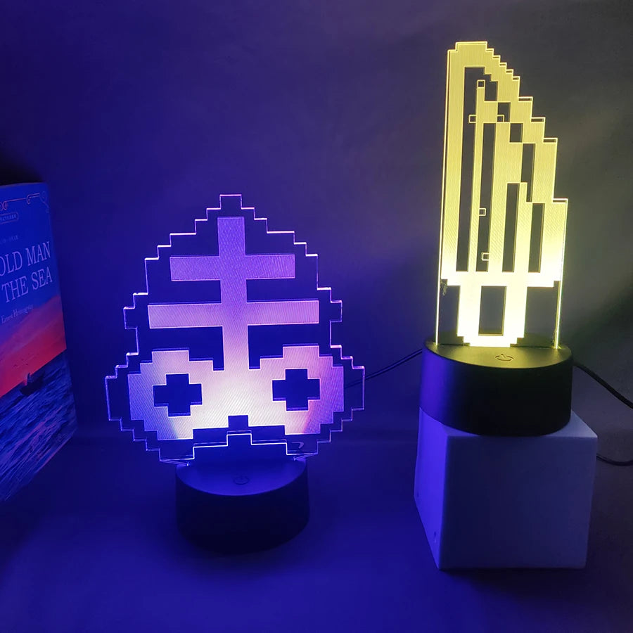 Veilleuse LED lampe de lave en mode tactile montrant le changement de couleurs