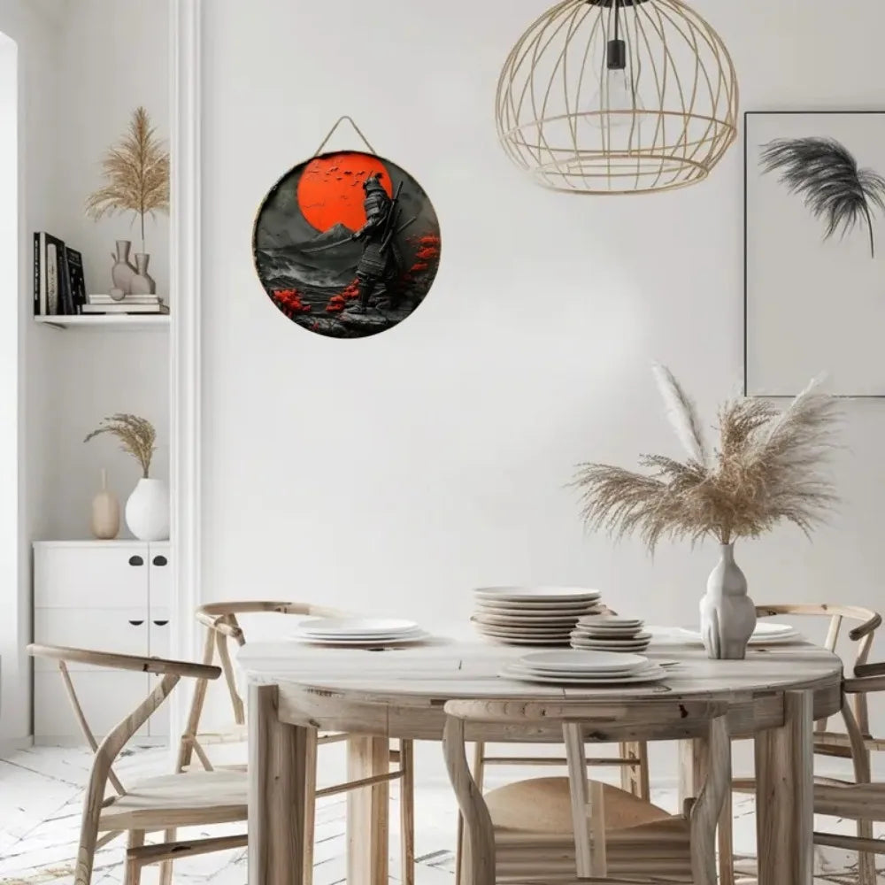 Panneau bois rond - décoration murale moderne