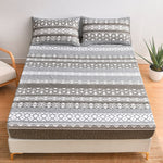 Ensemble drap housse et taie d'oreiller fleuri