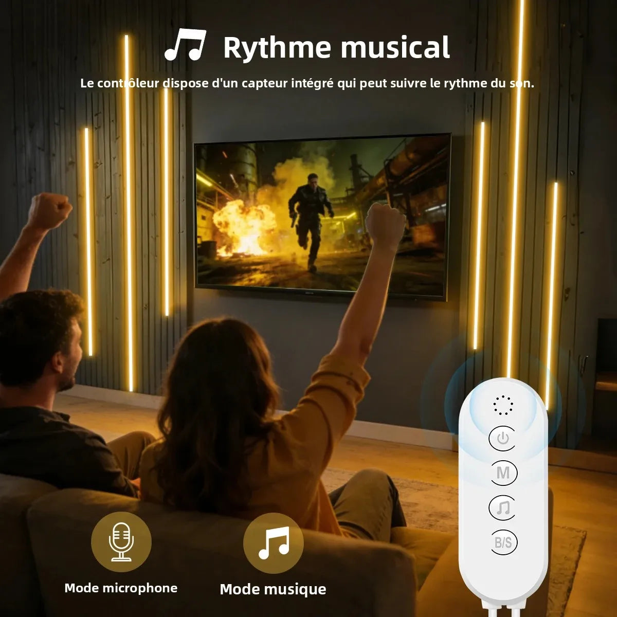 Ruban LED néon synchronisation musicale