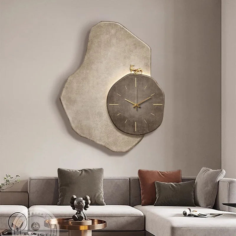 Horloge murale LED design jaune