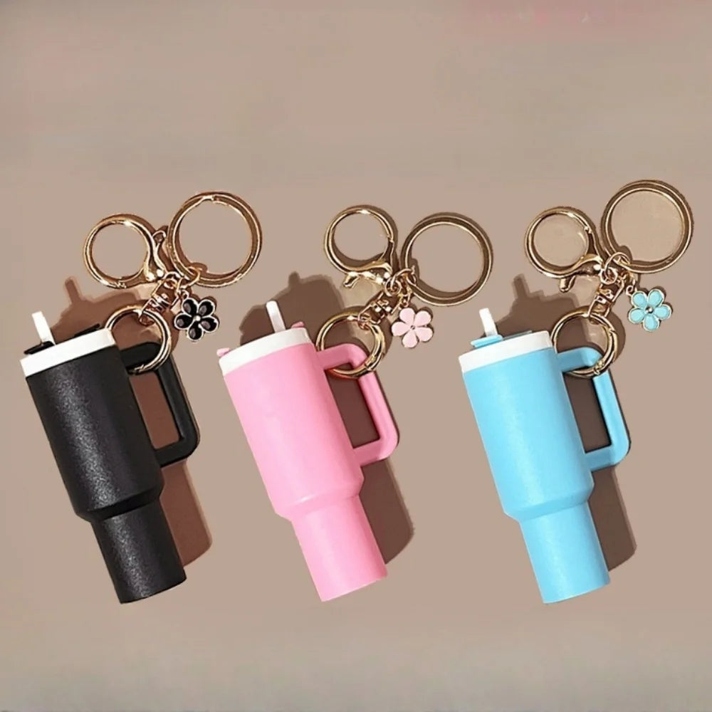 Mini porte-clés tasse Stanley ivoire