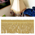 Texture soyeuse des franges en polyester