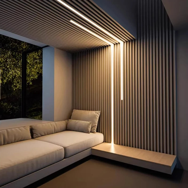 Profil LED noir pour barre d'armoire
