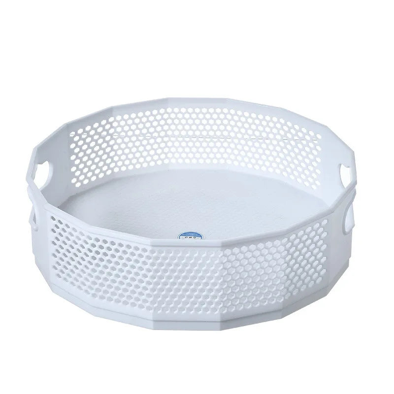 Plateau tournant blanc 2 niveaux pour cuisine