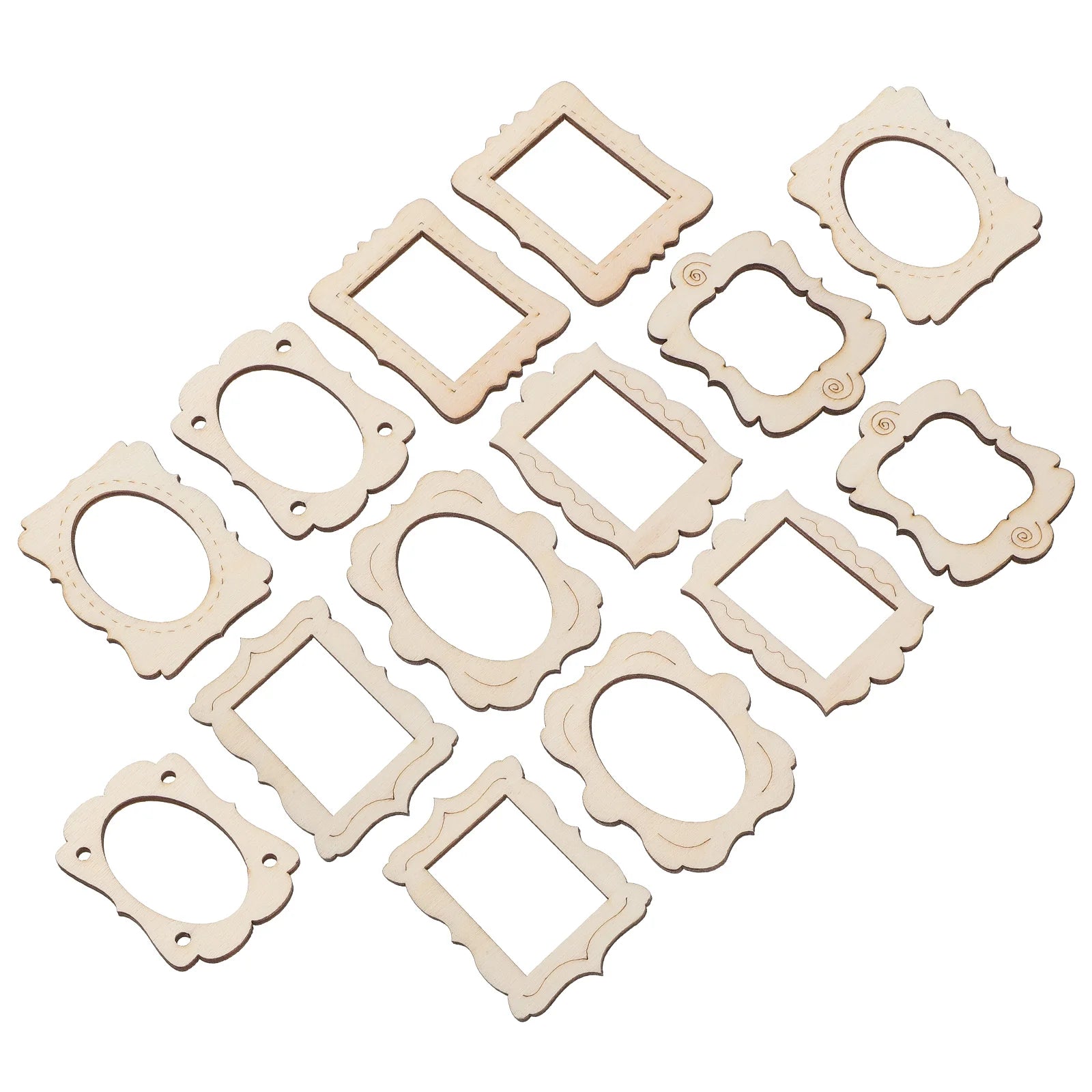 Cadres photo miniatures en bambou pour broderie