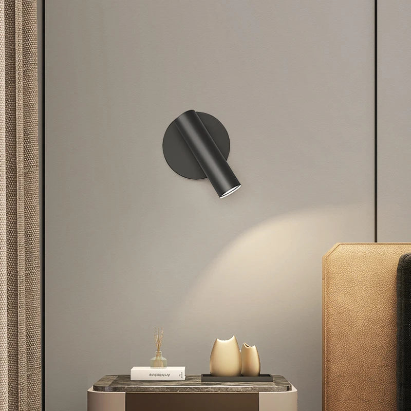 Applique murale LED noire pour chambre ou couloir