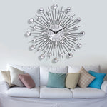 Grande horloge murale design cristal aluminium 33 cm vue face