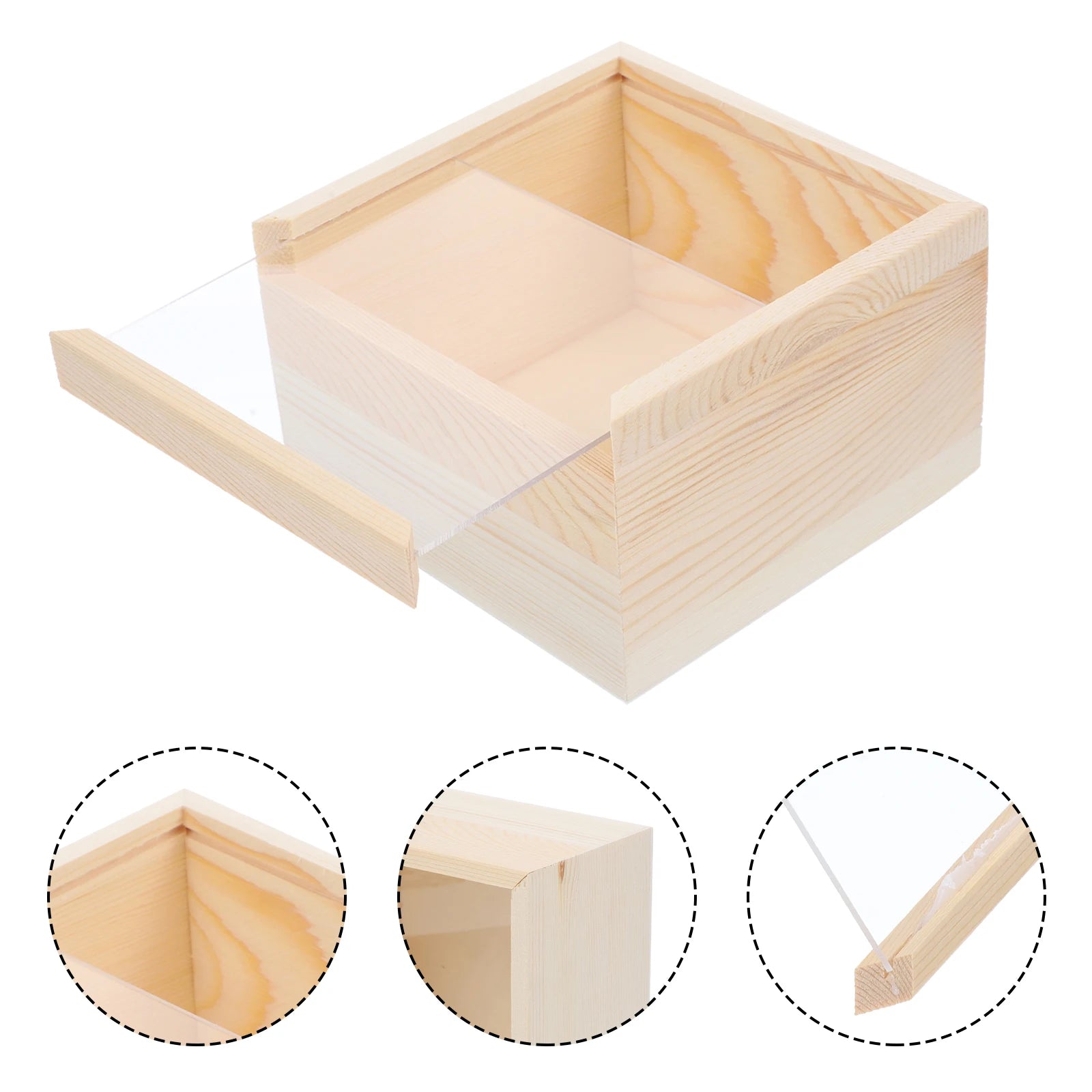 Boîte à bijoux en bois dans différentes couleurs disponibles