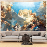 Vue de la toile accrochée au mur avec éclairage naturel