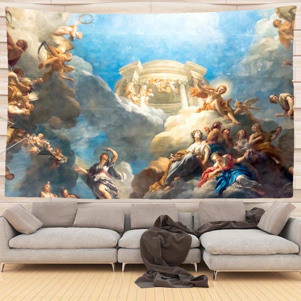 Vue de la toile accrochée au mur avec éclairage naturel