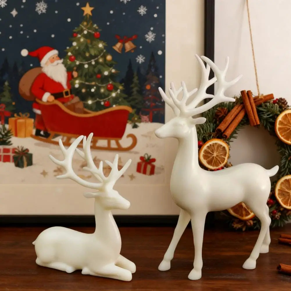 Décoration de Noël avec cerf en couleur verte