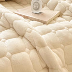 Couvre-lit hiver velours avec taies d'oreiller assorties