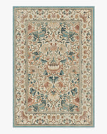 Tapis salon moderne rose texturé vue d'ensemble