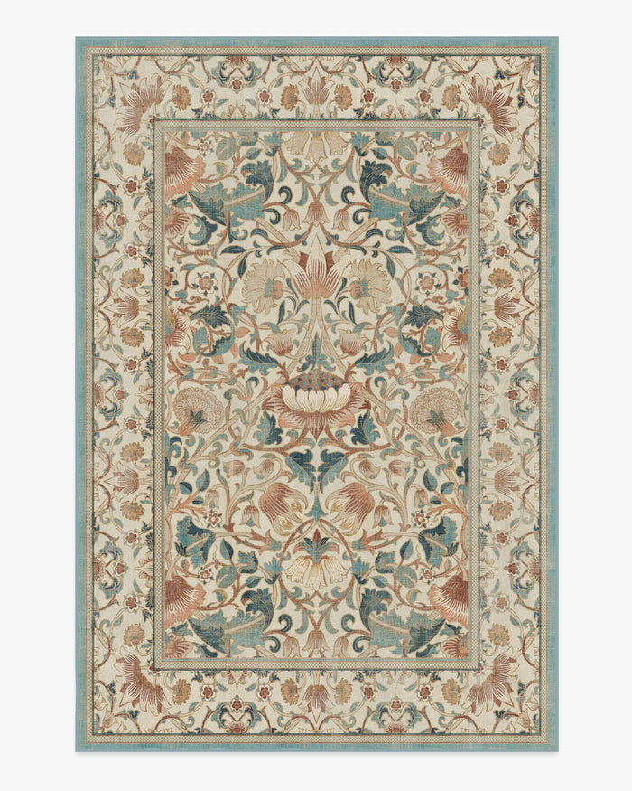 Tapis salon moderne rose texturé vue d'ensemble