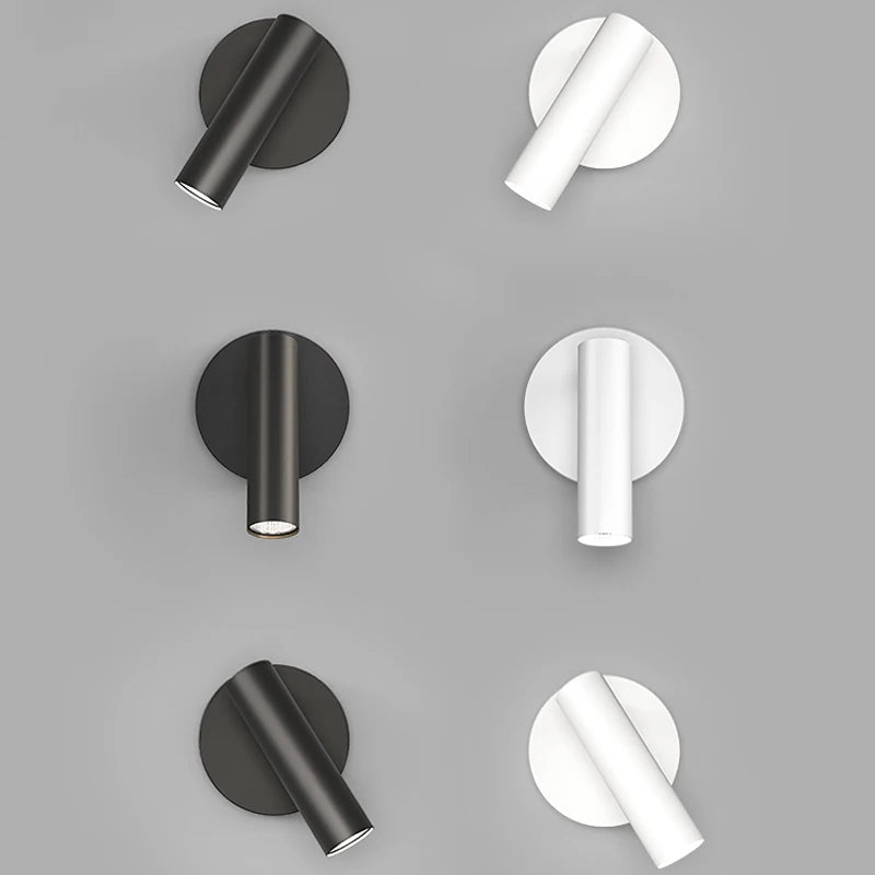 Détail de la lampe de chevet rotative et réglable