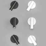 Détail de la lampe de chevet rotative et réglable