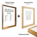 Comparaison des tailles de cadres photo disponibles chez Ombre Interieur