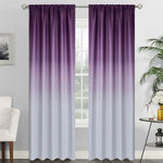 Rideaux occultants gradient couleur violet avec passe-tringle