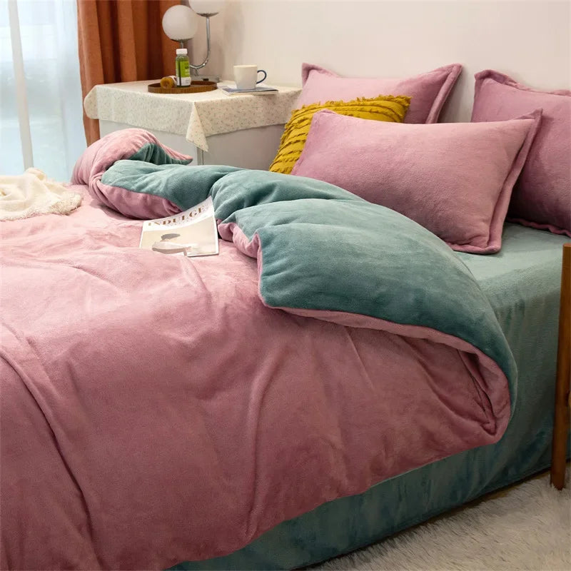 Parure de lit polaire king size blanche