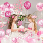 Lot de 12 ballons latex papillon 12 pouces