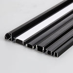 Profilé aluminium LED noir avec couvercle laiteux