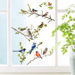 Autocollant statique fenêtre motif oiseau