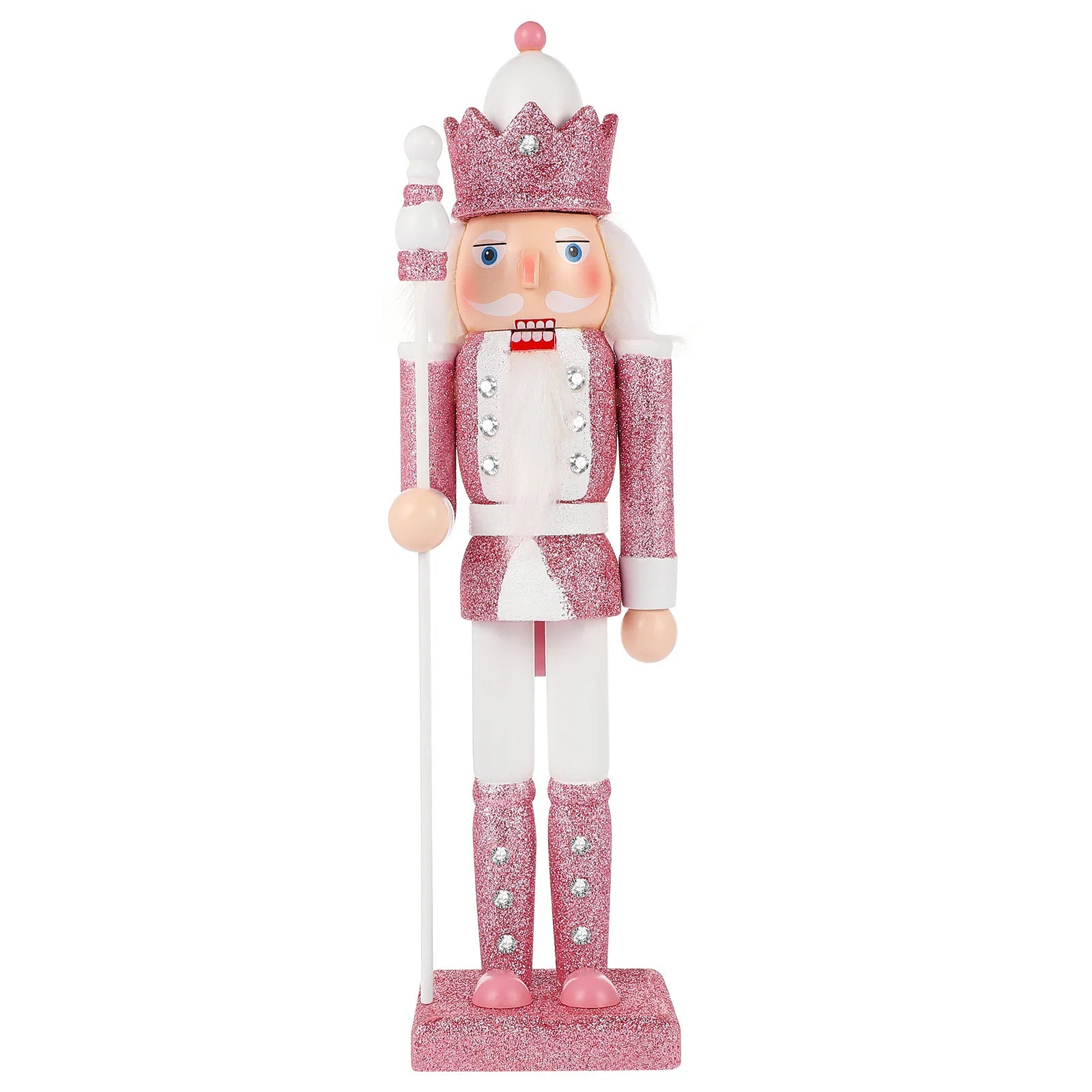 Décoration de Noël artisanale : casse-noisette rose