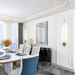 Miroir décoratif diamant crush blanc pour salon