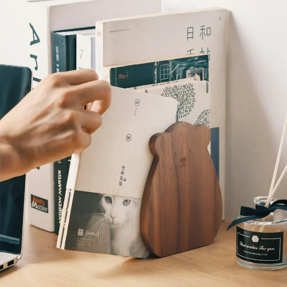 Serre-livres bois maintenant des livres debout