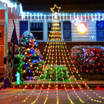 Guirlande lumineuse cascade Noël 9 gouttes 2m extérieur blanc chaud