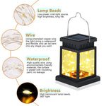 Lanterne solaire en fonctionnement sur un balcon