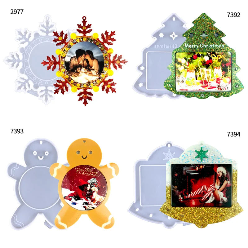 Détails du design du moule pour cadre photo de Noël