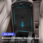 Boîte de rangement accoudoir central BMW X3 G01 bleu