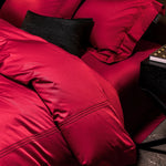 Taies d'oreiller bordeaux 1000TC