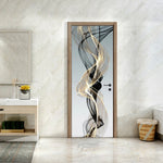 Autocollant de porte appliqué sur une armoire de salon design