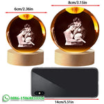 Lampe cristal personnalisée photo couple décoration chambre