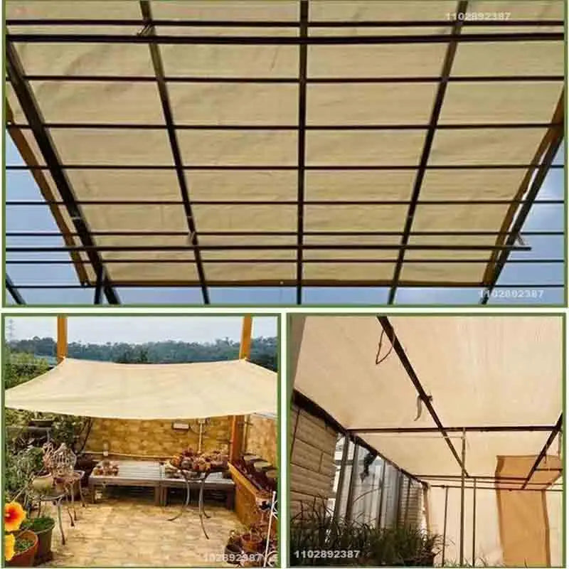 Voile d'ombrage rectangulaire 2x3 m jaune au-dessus d'une piscine