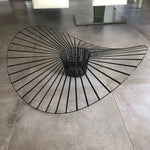 Installation facile du lustre suspendu chapeau de paille design français