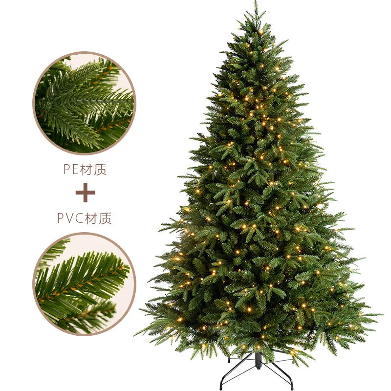 Sapin de Noël 1,8 m avec guirlandes lumineuses