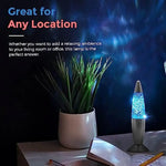 Lampe à lave décorative sur un bureau
