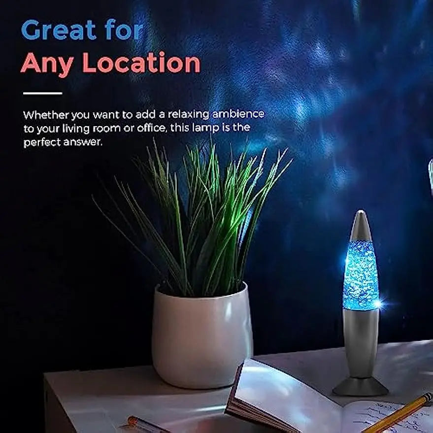 Lampe à lave décorative sur un bureau