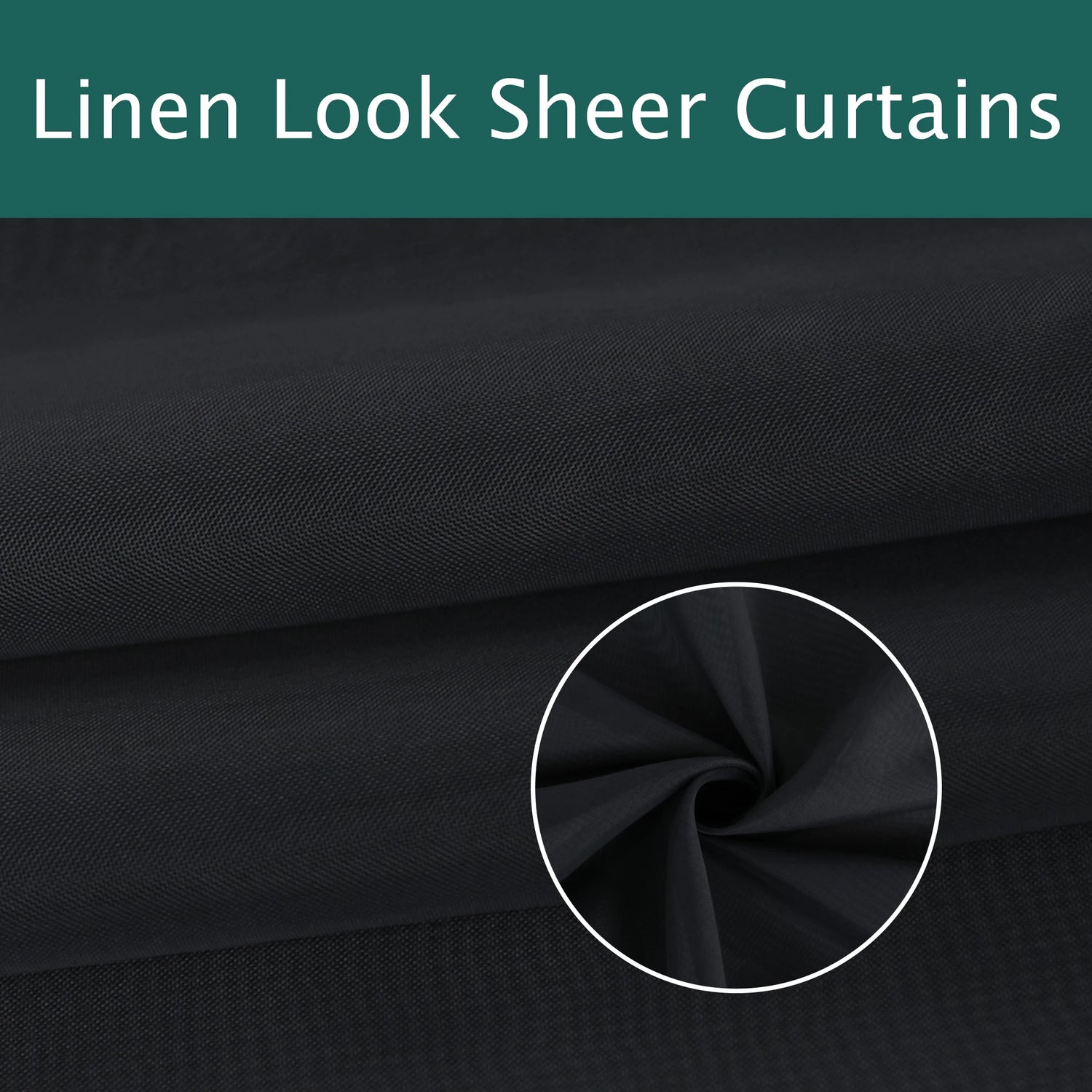 Détail du tissage en polyester du rideau transparent extérieur