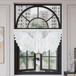 Cantonnière de rideau d'ange blanc rétro Jacquard pour salon