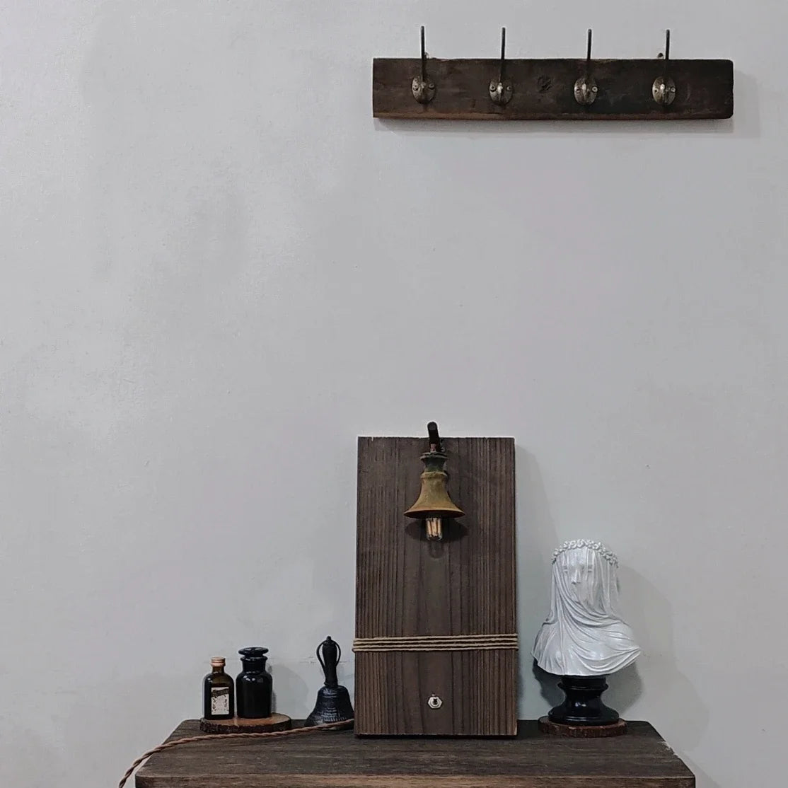 Applique rétro en bois pour décoration Noël