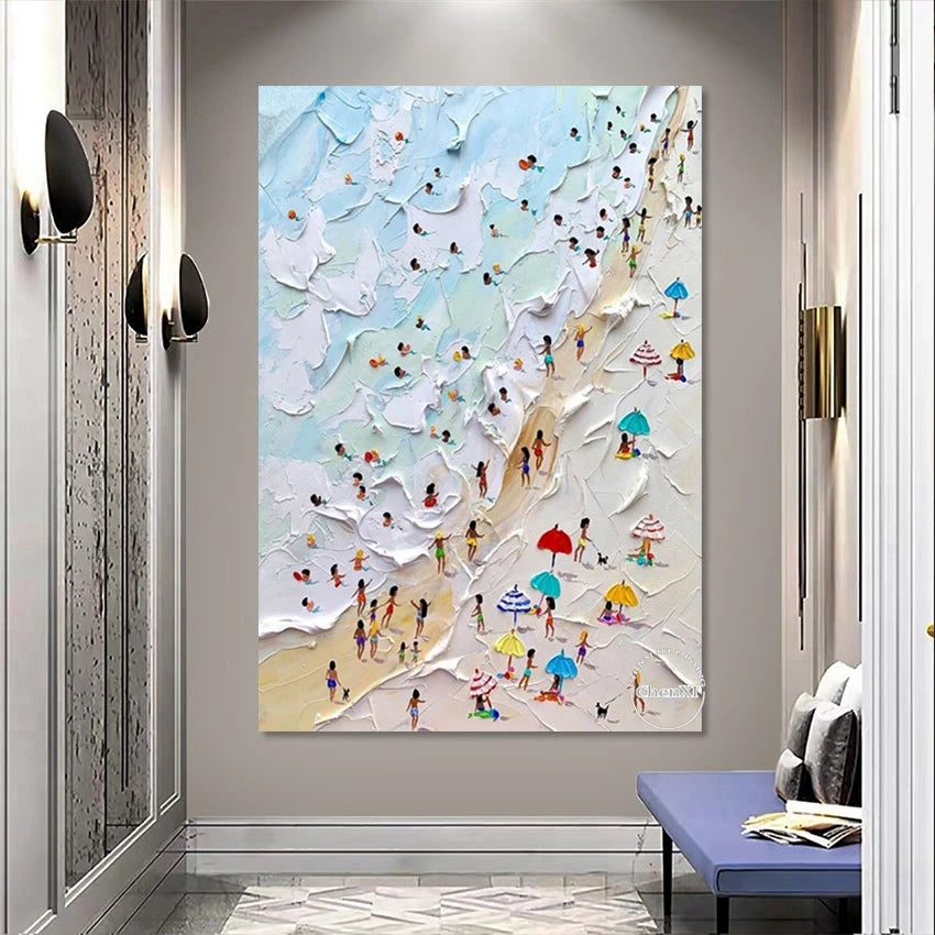 Art mural coucher de soleil mer sans cadre décoration intérieure