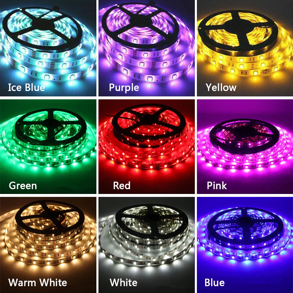 Comparaison des couleurs de lumière disponibles pour le ruban LED