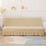 Housse de canapé pliable en couleur unie